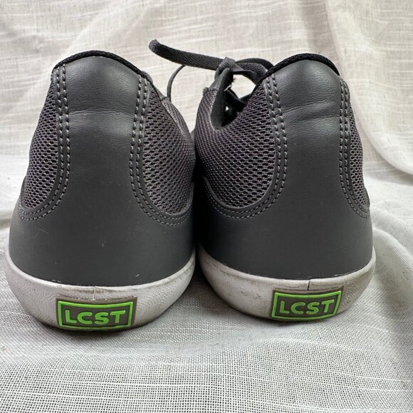 Lacost Mens Cresion Synth Premium Lace Up Trainers Sneakers Grey & Green Size 12 - Picture 4 of 6